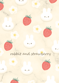 Rabbit, Strawberry and Flower yellow13_2