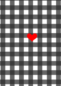 Popular black check and heart