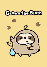 Crown the Sloth (drinking boba tea ver.)