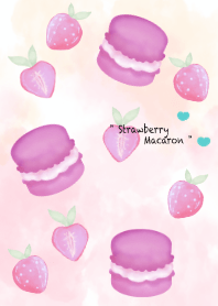 Purple strawberry macaron 14