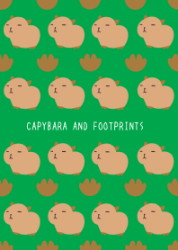 CAPYBARA AND FOOTPRINTSj-GREEN