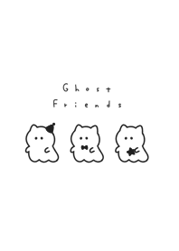 ねこおばけ。白と黒