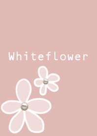 ホワイトのお花とピンクベージュ