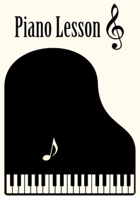 Piano Lesson ~black and beige