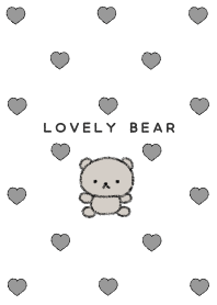 Lovely bear. black white