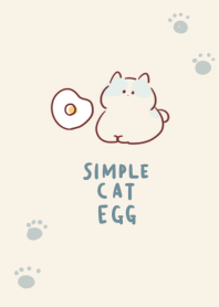 simple Cat fried egg beige.
