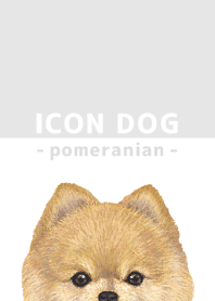 ICON DOG - pomeranian - GRAY/04