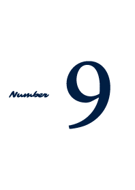 Number 9 White X Dark Navy