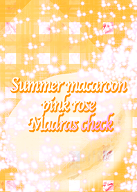 Summer macaroon pink rose Madras check