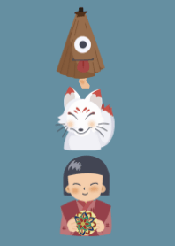 Japanese folk monster / blue 2