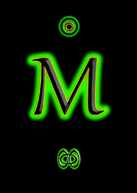 Neon Initial M / Green