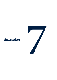 Number 7 White X Dark Navy
