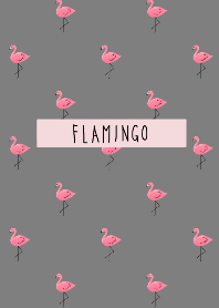 Flamingo pink and gray