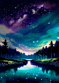 綺麗な星空の夜景着せかえ#1354