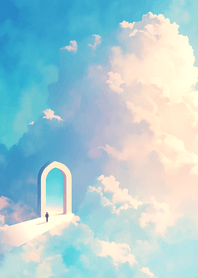 紫色 雲端彼方天空之門