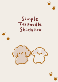 simple toy poodle Shih Tzu beige.