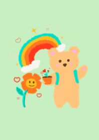 Bear and flower