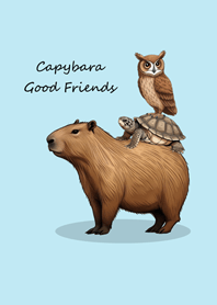 Capybara Good Friends(Aqua blue)