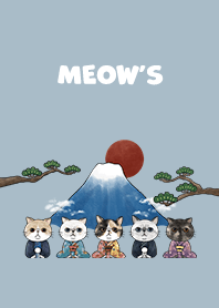 meow's new year / light steel blue