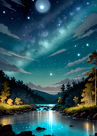 Beautiful starry night view#1482