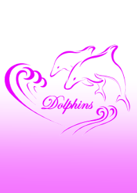 Dolphins-purple version（イルカペア紫）