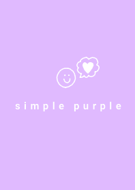 simple purple heart smile