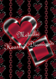 Metallic Hearts&Diamonds