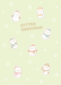 Cats Snowman_White-Green 1