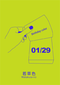 Birthday color January 29 simple: