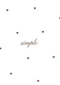 Heart Pattern* white brown.