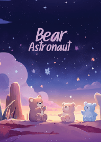 cute bear with stars in the sky 2