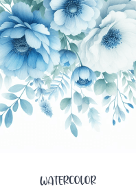 WATERCOLOR-LIGHT BLUE FLOWER-50