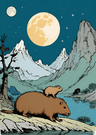 浮世絵 - 水豚 42F815