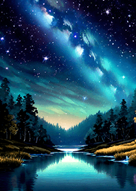 Beautiful starry night view#2317