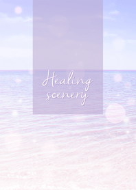 Healing scenery pastel color sea