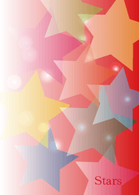 Pastel-stars in red-gradation