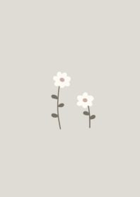 ベージュと可愛いお花