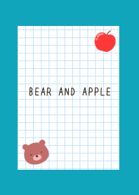 BEAR AND APPLE GRAPH PAPER-VIRIDIAN