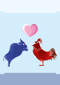ekst blue (cow) love red (chicken)