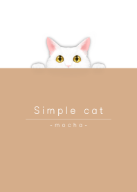 simple white cat/mocha brown.