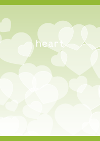 fluffy heart on moss green