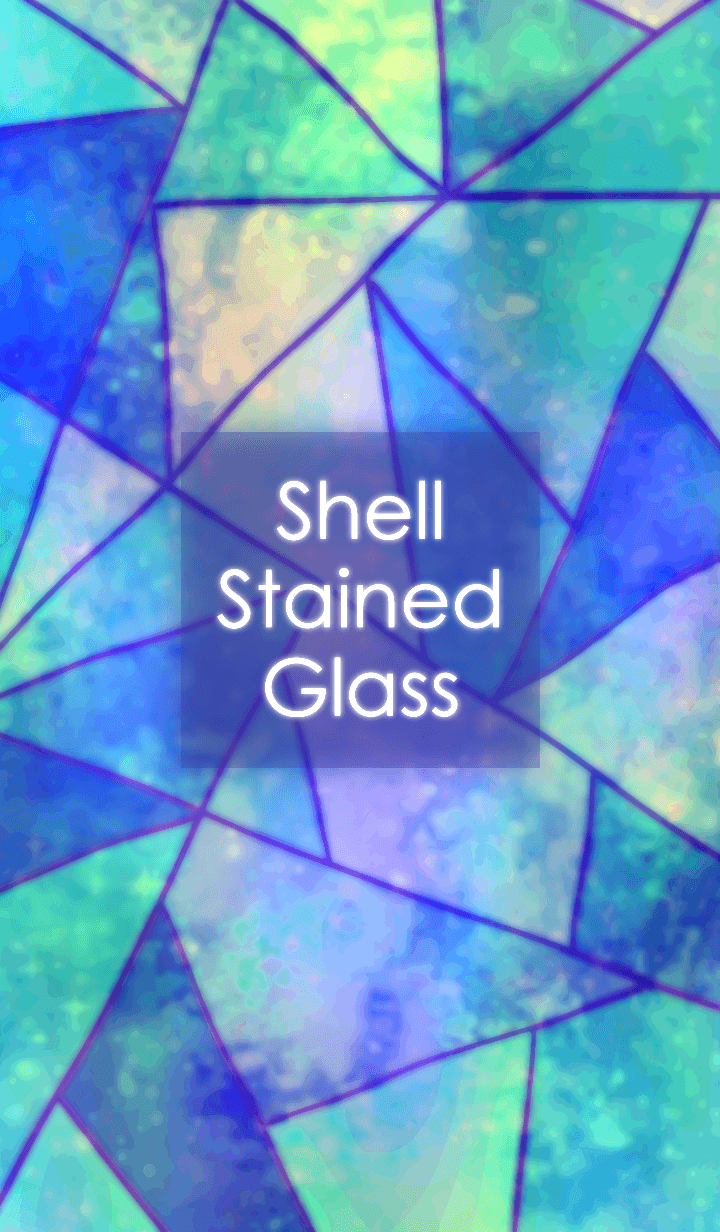 Shell stained glass / Blue