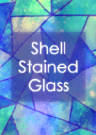 Shell stained glass / Blue