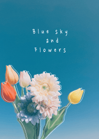 Blue sky and flowers_02