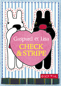 リサとガスパール CHECK&STRIPE