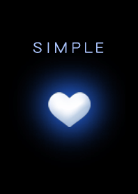 Simple heart blue black