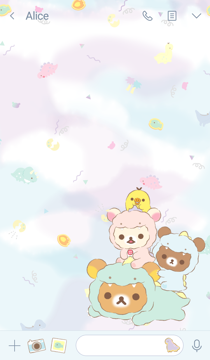 Rilakkuma plays with Dino