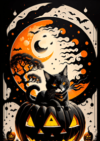 浮世絵万聖節猫 8B5c5D