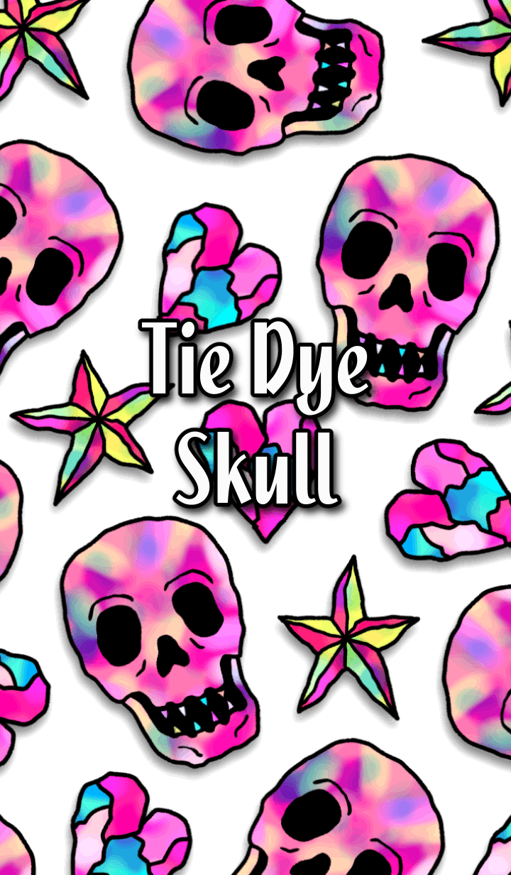 Tie dye skull