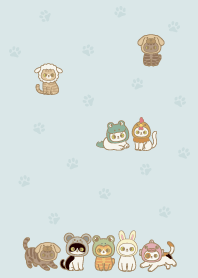 Cat Costume Party._white/Blue1